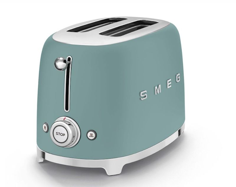 Toaster 2 fette Verde Smeraldo Opaco Smeg