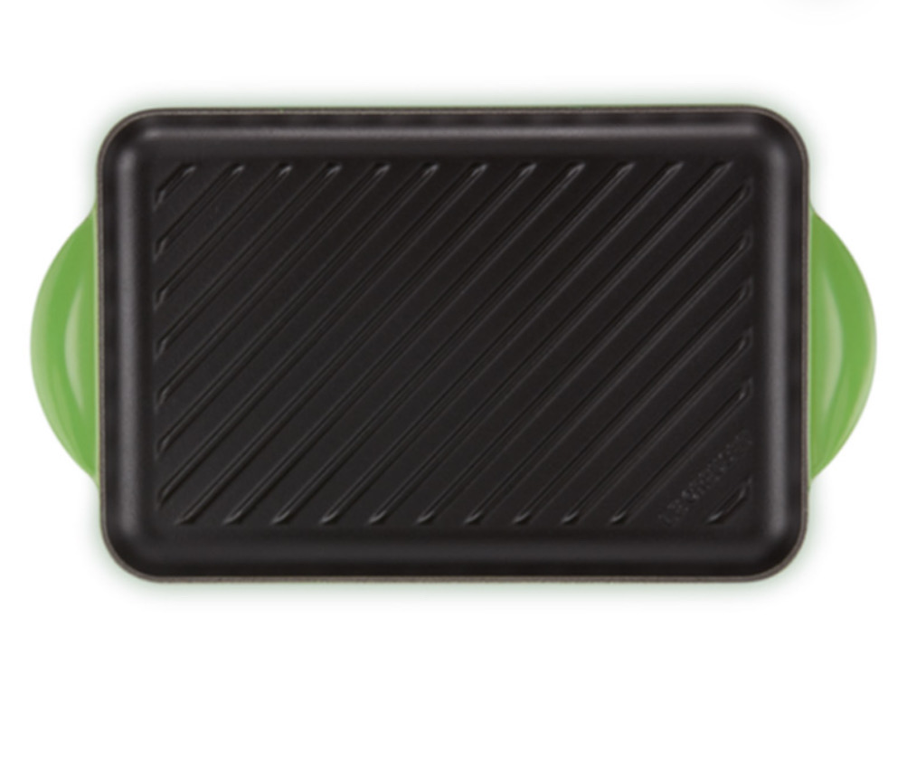 Le Creuset – Grill rettangolare Tradition 32×22 Bamboo Green