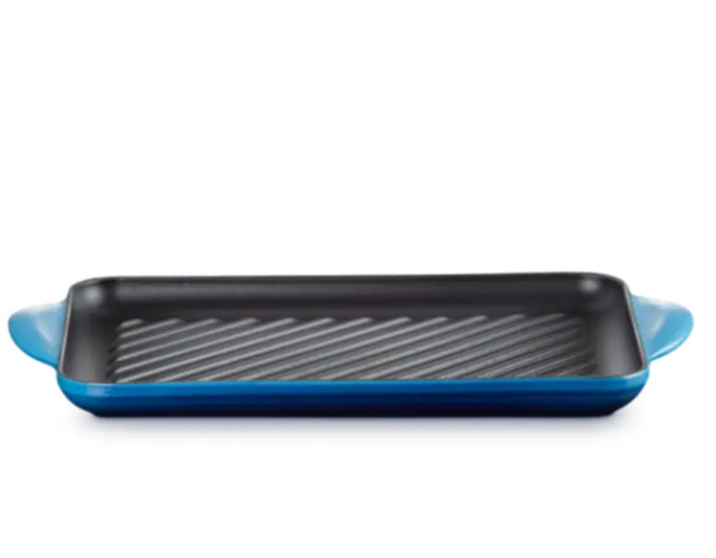 Le Creuset – Grill rettangolare Tradition 32×22 Azure Blu