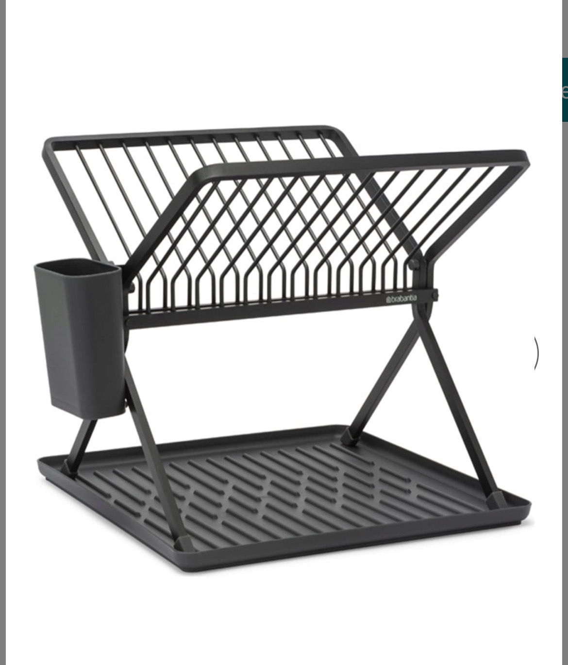 brabantia Scolapiatti Pieghevole, Dark Grey piccolo