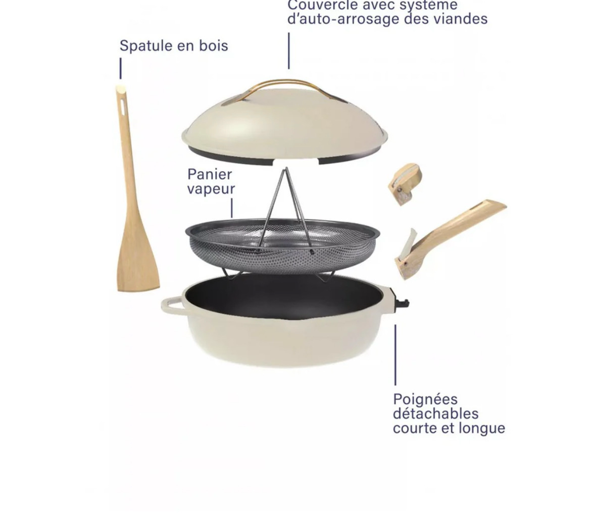 COOKUT La Favolosa padella 28 cm - colore bianco