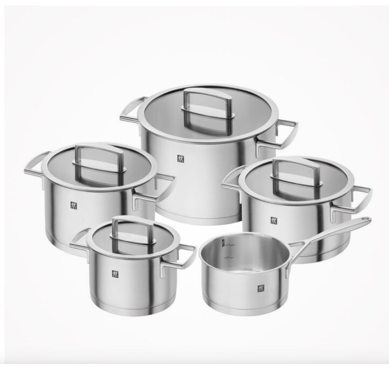 ZWILLING VITALITY 5-pz., Set di pentole, inox satinato