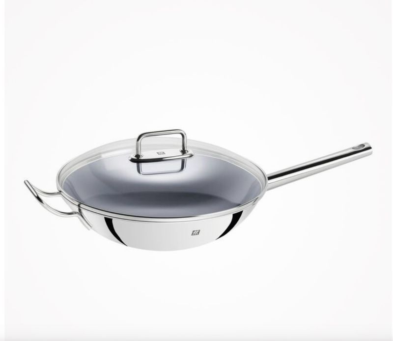ZWILLING PLUS Wok - 32 cm, 18/10 acciaio inossidabile, Ceraforce Ultra