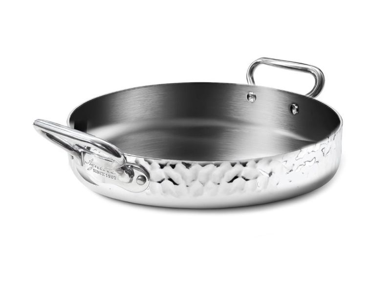 Agnelli Tegame in Aluinox 3ply Martellato cm.28