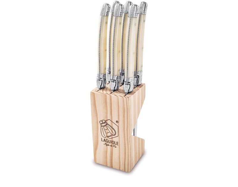 Laguiole Style de Vie coltelli da bistecca Premium Line, 6 pezzi, 1,8mm spessore, colore madreperla Laguiole Style de Vie coltelli da bistecca Premium Line, 6 pezzi, 1,8mm spessore, colore madreperla