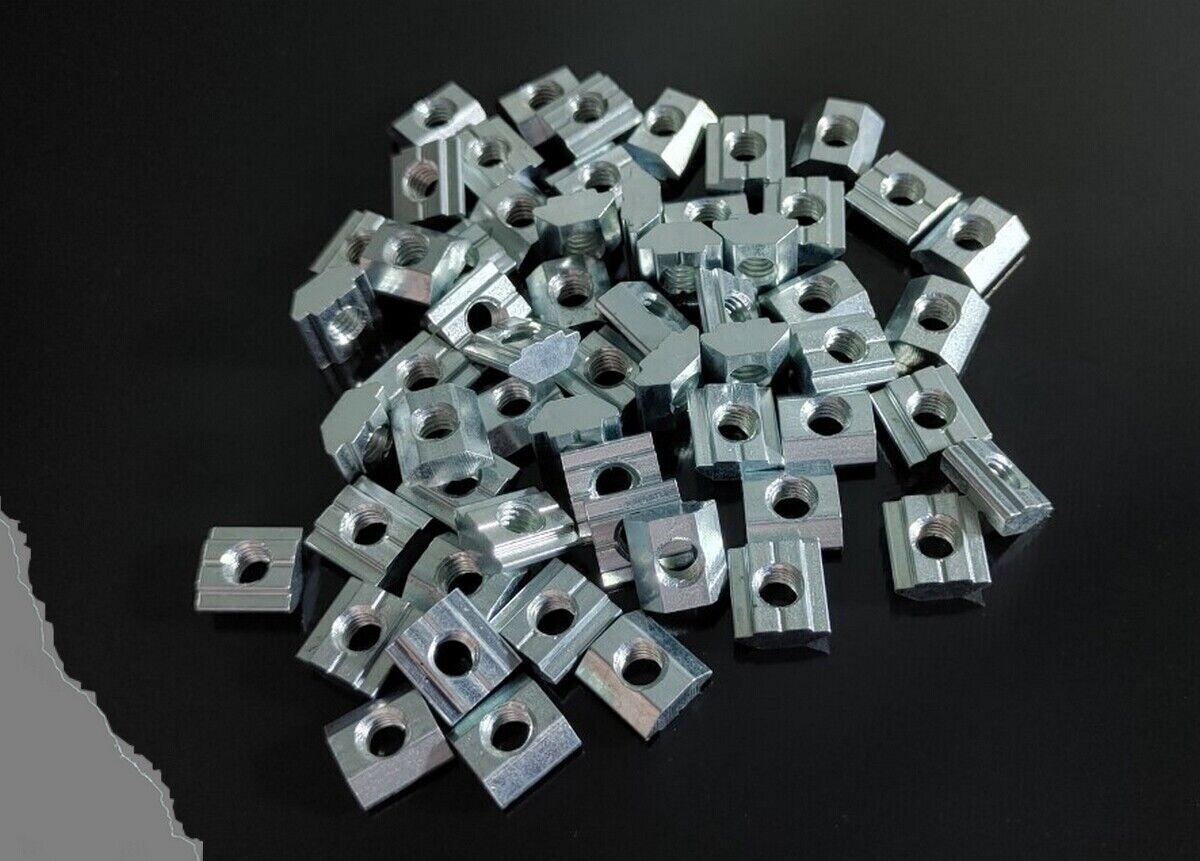 SPARPAKET 100x Nutensteine SCHWER M6 Nut 6 Aluprofil für 20x20 & 20x40 B-Profil