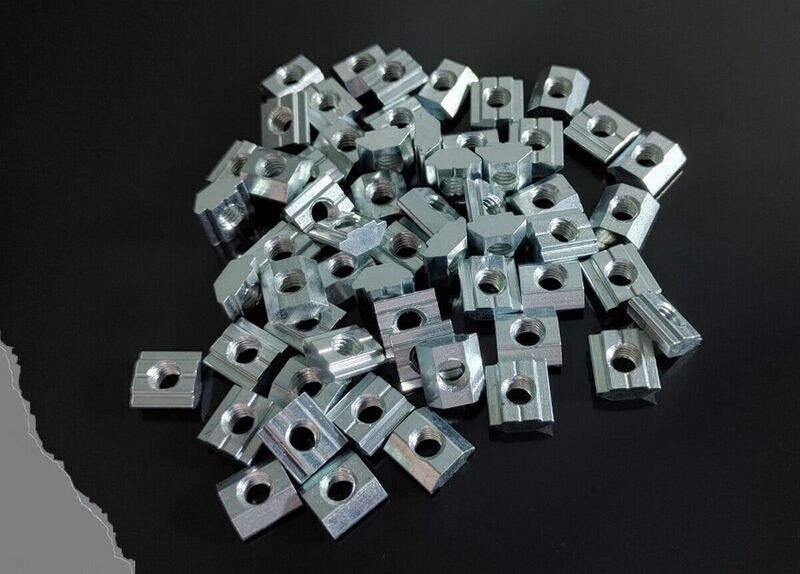 SPARPAKET 100x Nutensteine SCHWER M6 Nut 6 Aluprofil für 20x20 & 20x40 B-Profil