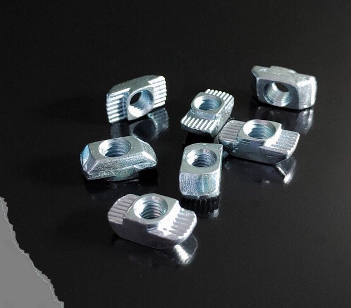Aluprofil - 10x Hammermutter - Nutenstein M6 Nut 8 - I & B Typ Profil