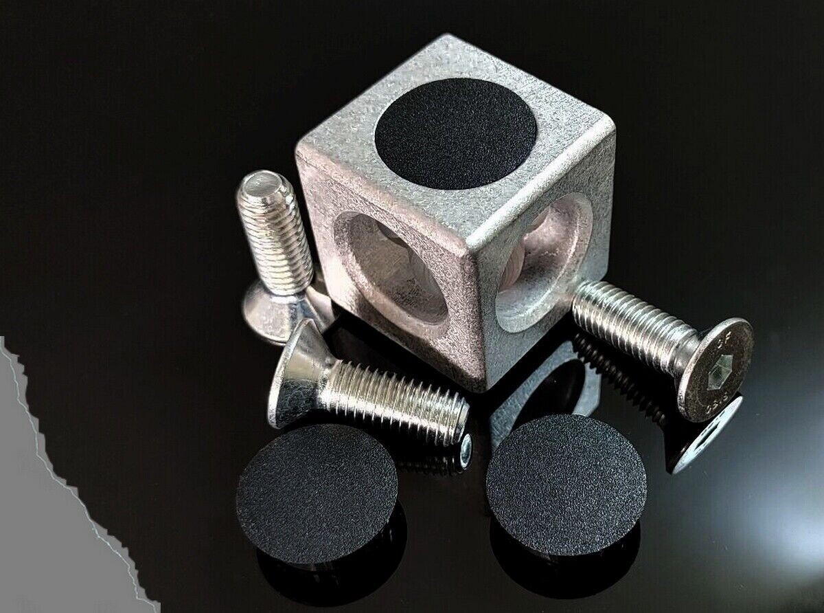 Würfelverbinder 20x20 Aluprofile Nut 6 3D inkl. Kappen und Verschraubung B-typ