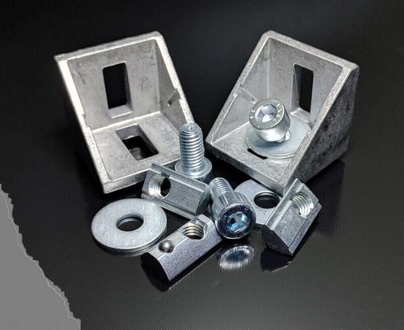 Winkel Nut 8 - 40x40 Aluprofile Nut 8 - 10x Befestigungsmaterial ALU Winkel