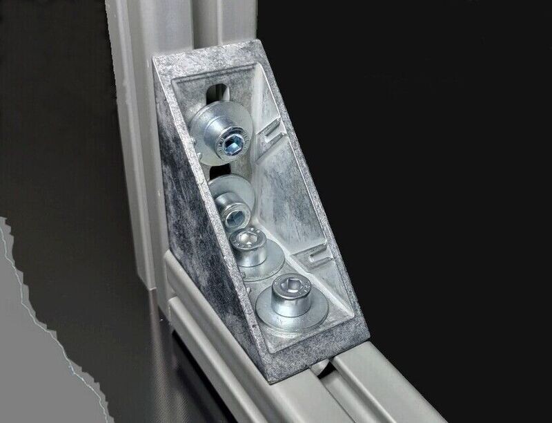 Winkel 40x80 Nut 8 Befestigungswinkel Aluprofil item kompatibel Vollmaterial