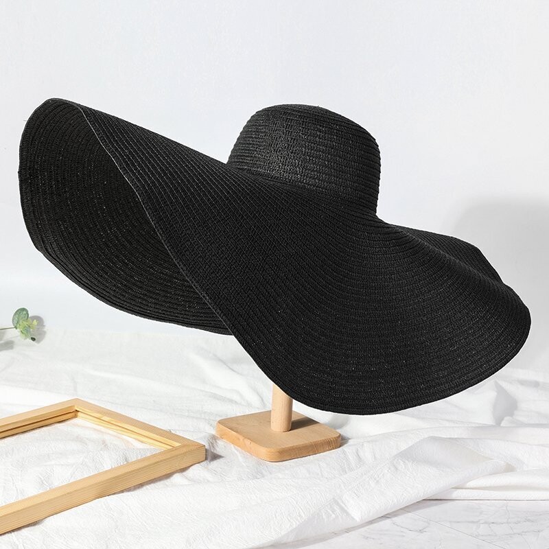 Izara Oversized Sun Hat (Black)