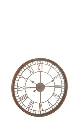 Clock Roman Numerals Metal/Glass Rust