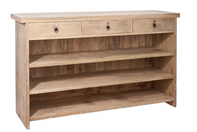 Bar 3 Drawers+3 Shelves Wood Natural