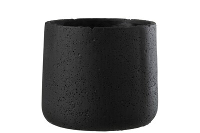 Flower Pot Potine Cement Black Large