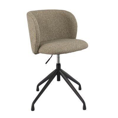 Chair Turn/Up/Down Linen Dark Brown/Beige