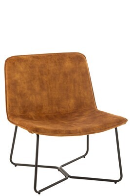 Lounge Chair Isabel Metal/Textile Ochre