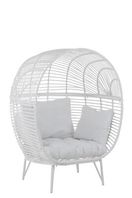 Lounge Chair Oval Steel White