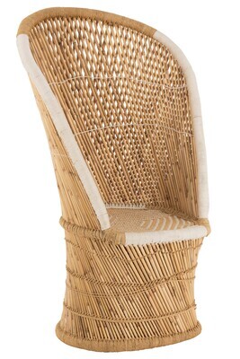 Chair Backrest Bamboo Natural/White Adult
