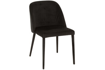 Chair Charlotte Textile/Metal Black