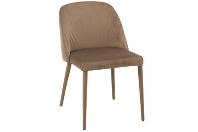 Chair Charlotte Textile/Metal Brown