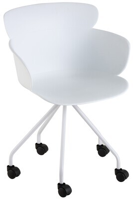 Chair Eva Wheels Polypropylene White