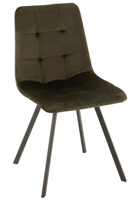 Chair Morgan Textile/Metal Dark Green