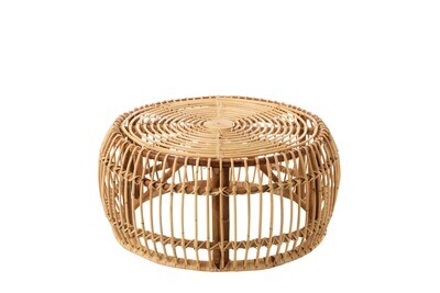 Table Ana Round Rattan Natural