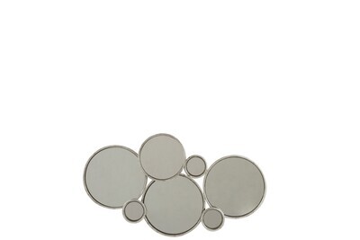 Mirror 6 Circles Metal Silver