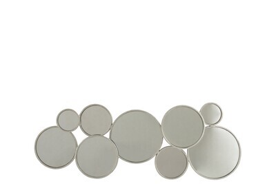 Mirror 9 Circles Metal Silver