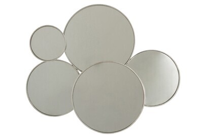 Mirror 5 Circles Metal Silver