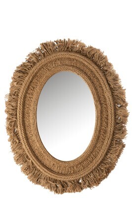 Mirror Oval Jute Natural