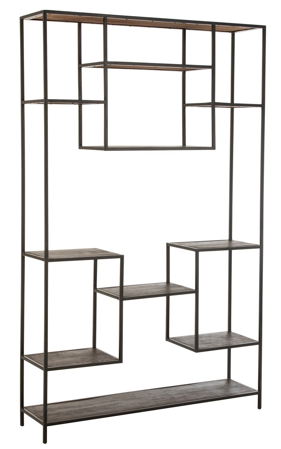Rack Fien 10 Planks Mango Wood Iron Dark Brown Black