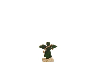 Angel On Foot Varnished Green Small