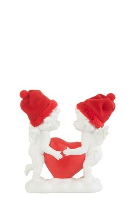 Angel Heart Hat Poly Red/White