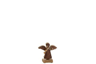 Angel On Foot Varnished Brown Small