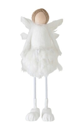 Angel Standing Deco Textile White Large