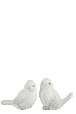 Bird Terracotta White Large Assortment Of 2