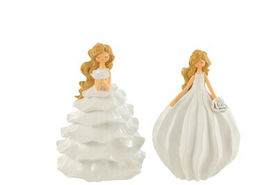 Bride Poly White Large Assortment Of 2