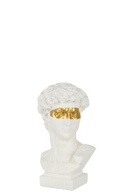Bust David Poly White/Gold
