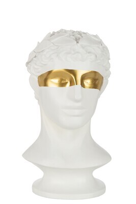 Bust Caesar Poly White/Gold