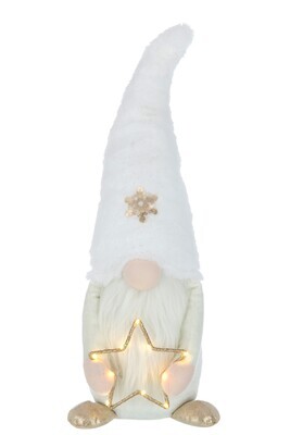 Gnome Led Star Textile Beige