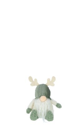 Gnome Antlers Textile Green/Beige Small
