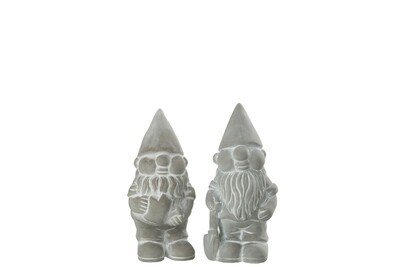 Gnome Cement Grey Small Assortment Of 2