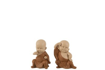 Monk Poly Brown Assortment Of 2