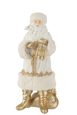 Santa Claus Poly White/Gold