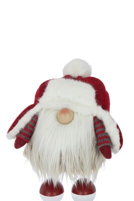 Santa Claus Round Hat Polyester Red/White Large