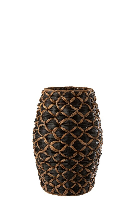 Basket Roni Long Water Hyacinth Black/Brown