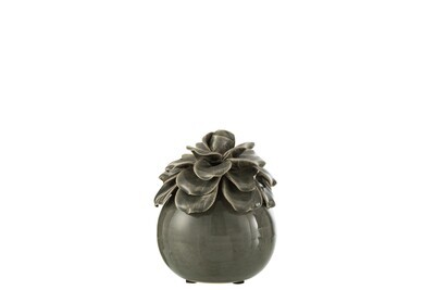Flower Decorative Ceramic Grey
