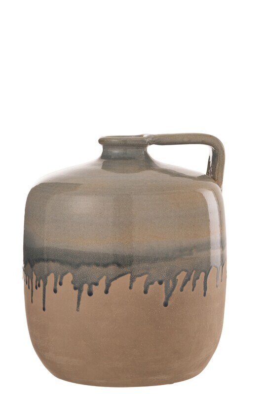 Jug Handle Ceramic Beige/Grey Large